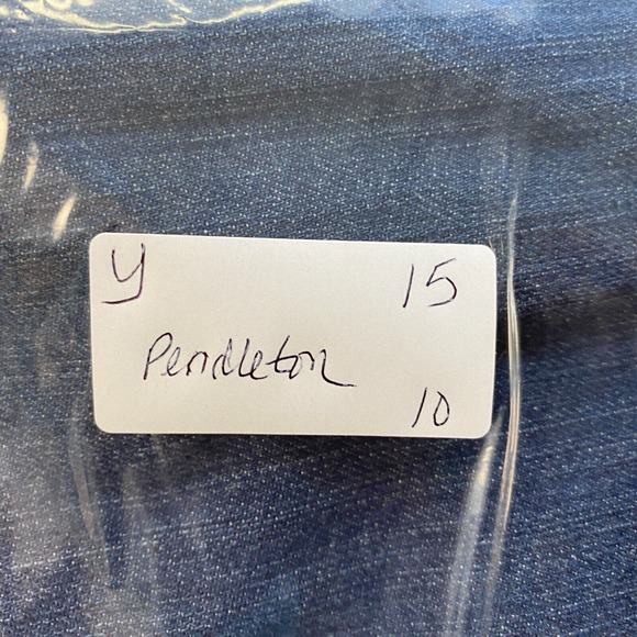 Pendleton Crop Jeans Womens 10 Cuffed Contrast Paisley Trim Preppy Retro 32x20 - Picture 14 of 14